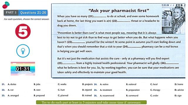 PET Reading Part 4, 5, 6 - Test 1- Succeed in B1 Preliminary 2020 - with ANSWER KEYS + EXPLAINATION смотреть онлайн