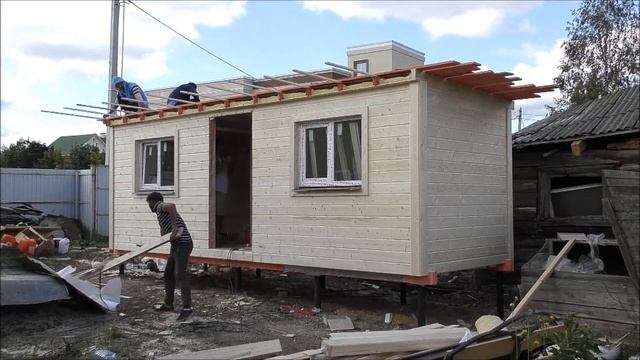 Строительство бытовки на участке. смотреть онлайн