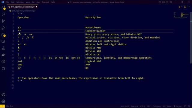 #11. Operator Precedence in Python #python смотреть онлайн