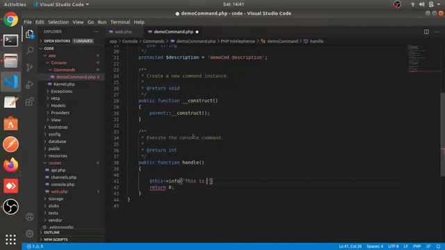 Make Custom Command Part #42 | Laravel 8 tutorial in Hindi смотреть онлайн