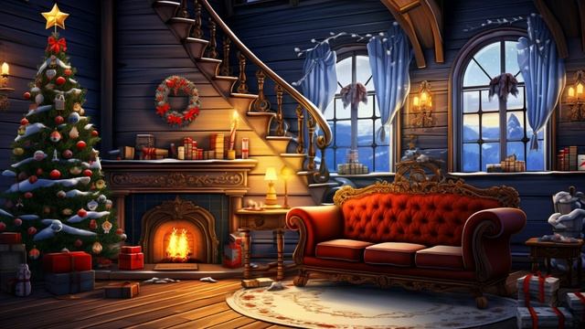 Cozy Christmas Music With Fireplace ? Relaxing Christmas Jazz Music ? Christmas Ambience