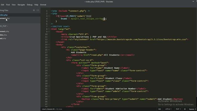 CRUD Application in PHP | Atharv Vishwas Gupta | #2 Adding Data смотреть онлайн