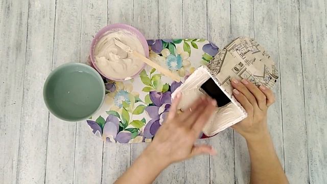 Ваза из картона и шпатлёвки/Имитация малахита смотреть онлайн