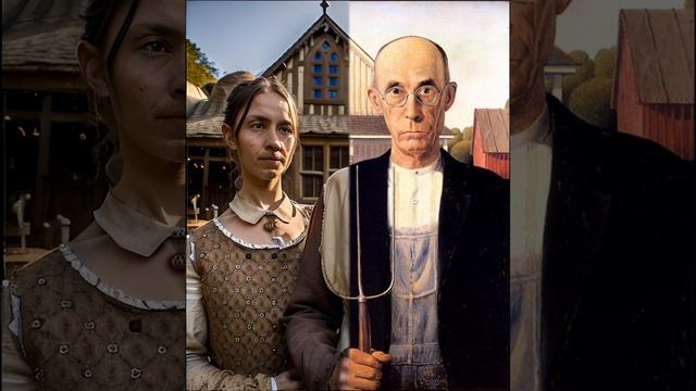 American Gothic - Grant Wood - Realism NFT смотреть онлайн