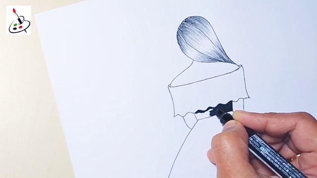 Easy Barbie Doll Drawing||Pencil Sketch||Easy Drawing ideas for Beginners смотреть онлайн