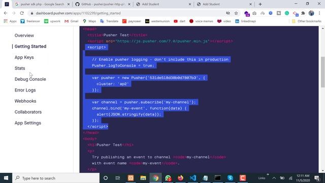 How to use Pusher Api in PHP for realtime communication смотреть онлайн