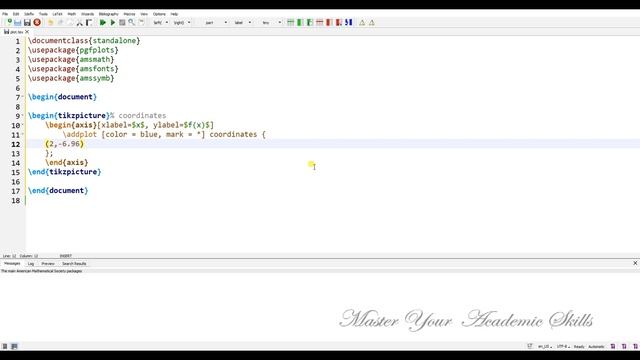 latex tutorial: pgfplots tutorial: how to make a simple coordinate plot смотреть онлайн