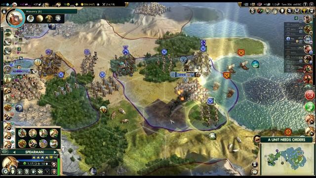 Let's Play Civilization 5 Vox Populi - Byzantium p.8 (deity, marathon) смотреть онлайн