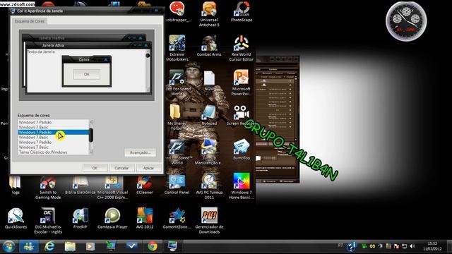 Como mudar a cor da sua barra de ferramentas do windows home basic смотреть онлайн