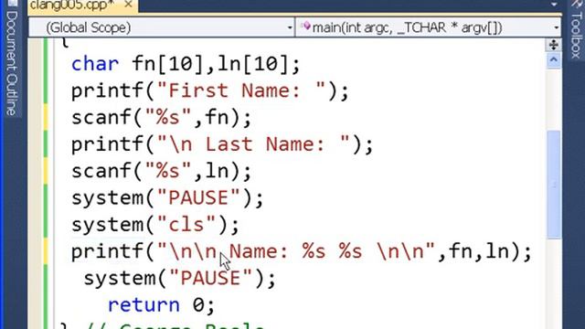 C Language 003 Scanf, Printf