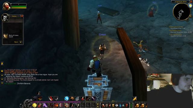 Classic WoW Demo: Rogue Ninja Loots Chest (SALT WARNING)