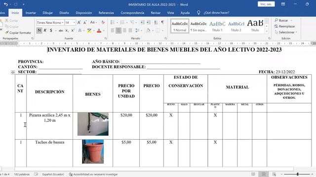 INVENTARIO DE AULA 2022-2023 смотреть онлайн