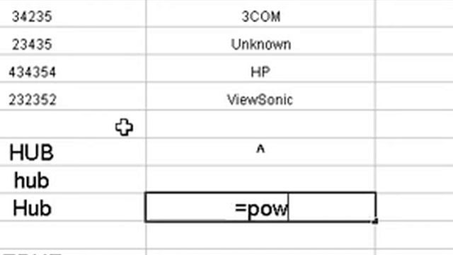 Microsoft Office Excel 2003 Raise a number to a power смотреть онлайн