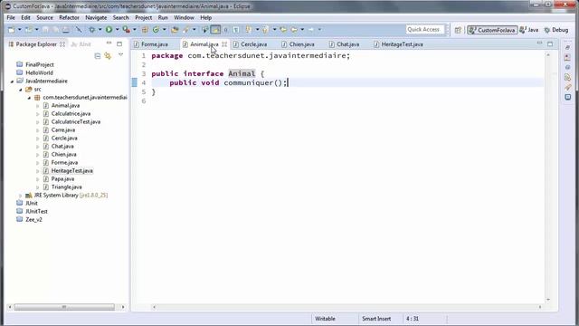 JAVA (Intermédiaire) - 32 - Les interfaces en Java смотреть онлайн
