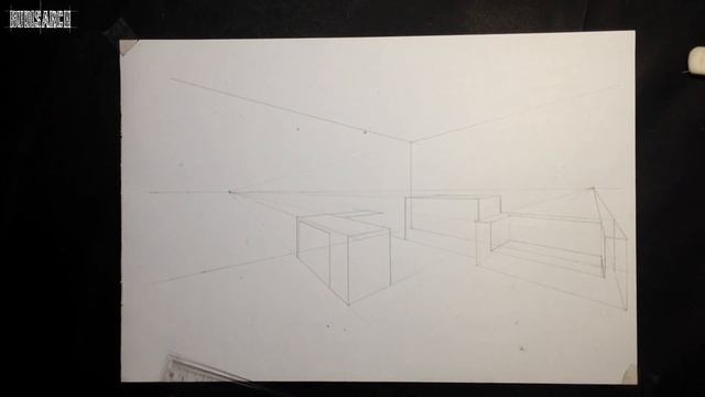 ARCHITECTURAL │How To Draw a Simple Work Office in 2 Point Perspective смотреть онлайн