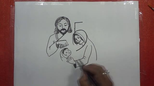 Draw Mary Joseph And Baby Jesus From Number 25 | Easy Christmas Special Drawing. смотреть онлайн