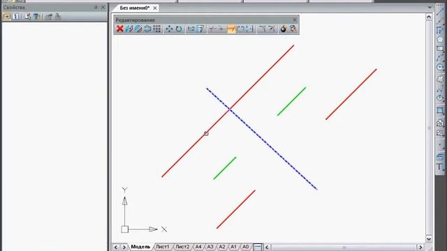 nanoCAD Редактирование удлинение смотреть онлайн