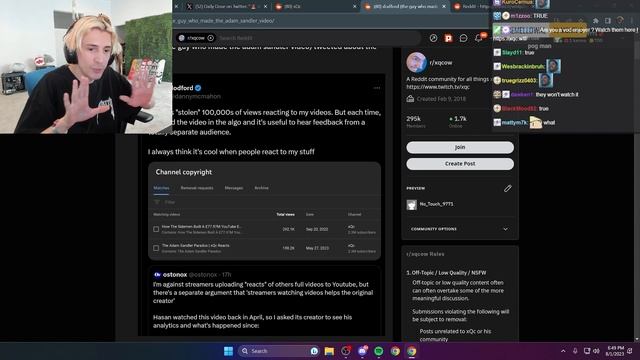 xQc Explains Why React Content Isn't Harmful смотреть онлайн