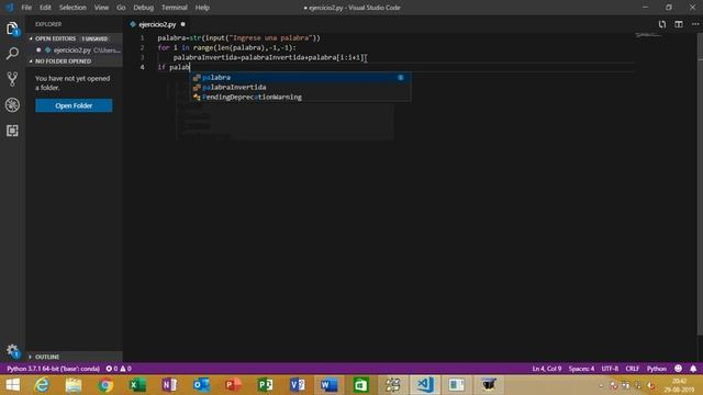 Determinar si una palabra es palíndromo en Python смотреть онлайн