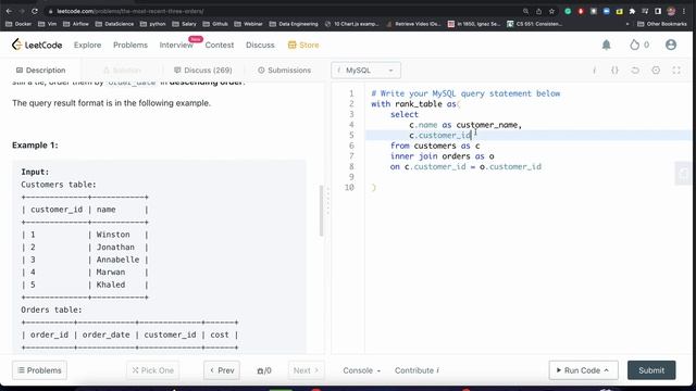 The Most Recent Three Orders - Leetcode 1532 | Week 4 | Qs 19 | SQL смотреть онлайн