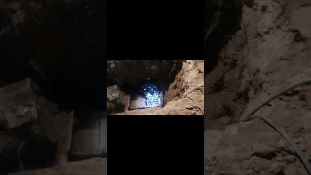 Прокол под дорогой в ночных условиях в Борисове для самотечной канализации (октябрь 2023) смотреть онлайн
