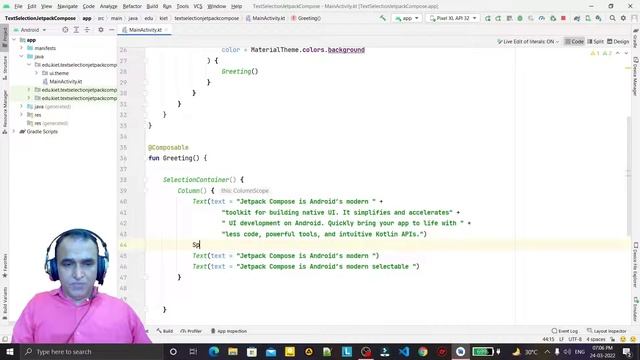 Text Selection In Jetpack Compose | Selectable | Non Selectable | MAD Series | Dr Vipin Classes