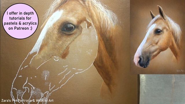 How to paint a Palomino horse in acrylics | Painting tips смотреть онлайн