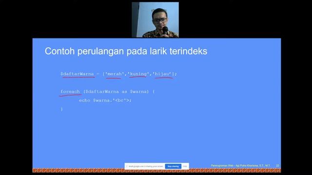 Perkuliahan Daring Pemrograman Web Prodi SI Kelas I Pertemuan 3 Pengantar PHP смотреть онлайн