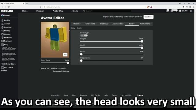 How To Make The SMALLEST HEAD FOR FREE in Roblox! (Avatar Trick) смотреть онлайн