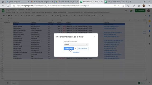 Ashley Nycol Aragón Barrientos Tarea 1 de Tac Bloque IV. ( Combinación de correspondencia en Gmail смотреть онлайн