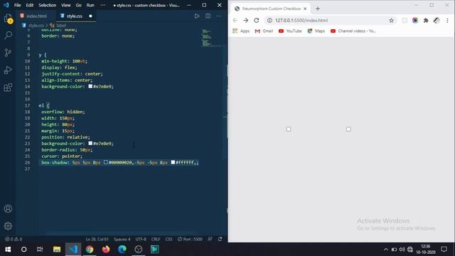 Neumorphism Custom Checkbox UI Design | Vanilla CSS3 Trick| Speed Code UI Design смотреть онлайн
