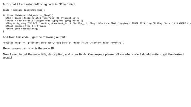 Drupal: How to get Node Title and description when nid is avaiable? смотреть онлайн