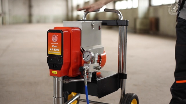 Покрасочный агрегат для шпаклевки и огнезащиты AS-8000®. смотреть онлайн