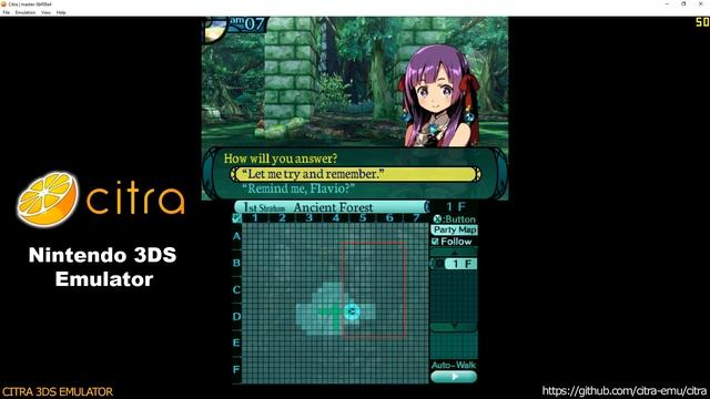 Citra 3DS Emulator - Etrian Odyssey 2: Untold The Fafnir Knight Ingame! scaled resolution + audio смотреть онлайн
