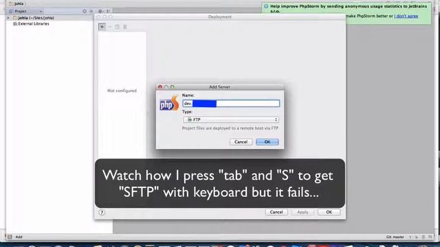 PHPStorm cannot add deployment server смотреть онлайн