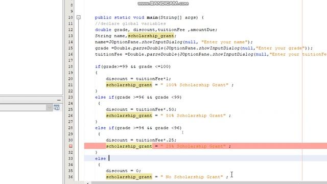 Lesson 4 If Else If Condition statement Compute Scholarship discount Relational OPerators Steps смотреть онлайн
