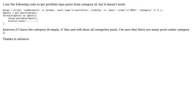 Wordpress: get_posts from a category id doesn't work смотреть онлайн