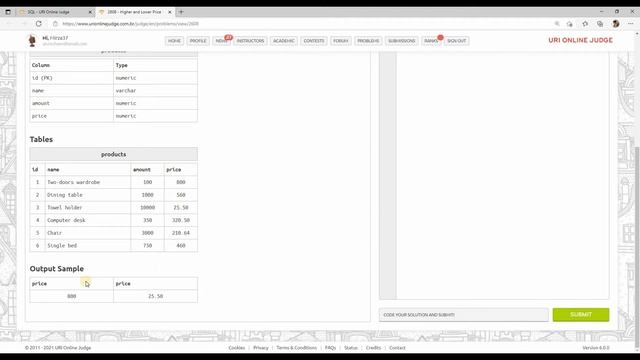 2608 Higher and Lower Price || URI problem solution (Bangla) || SQL смотреть онлайн