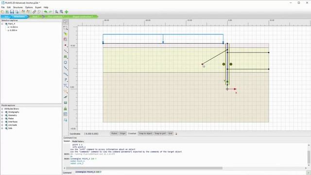 Lineangles command for creating inclined lines in Plaxis (ground anchors) смотреть онлайн