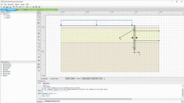 Lineangles command for creating inclined lines in Plaxis (ground anchors)