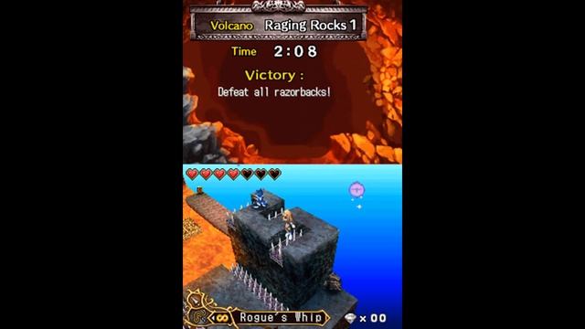 Steal Princess (NDS) Volcano Raging Rocks 1 Walkthrough смотреть онлайн