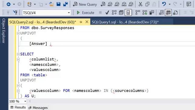SQL Tutorial - UNPIVOT смотреть онлайн
