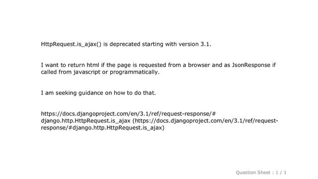 Django : Django = 3.1 and is_ajax смотреть онлайн