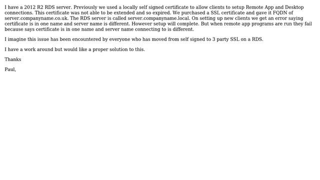 2012 RDS SERVER SSL CERTIFICATE ISSUE - Moving from Self Signed (2 Solutions!!) смотреть онлайн