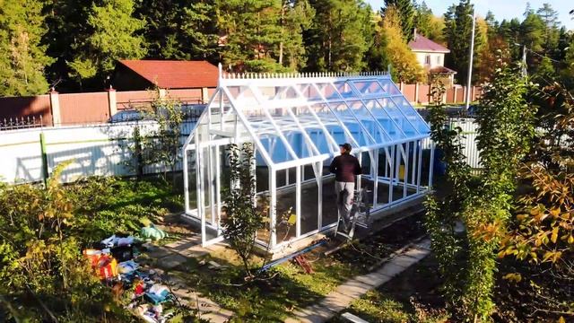 Стеклянная теплица "Астон" 3x6 метров смотреть онлайн