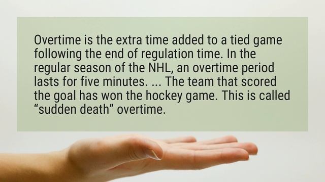 Is OT in hockey sudden death? смотреть онлайн
