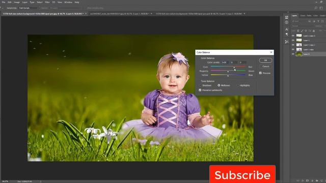 EDIT CHILD Photo with Photoshop | Change Photo Background | Photoshop Tutorial | baby photo editing смотреть онлайн