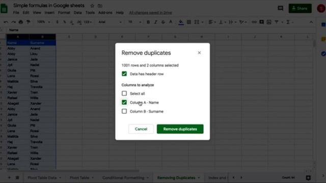 Removing Duplicates from Multiple Columns смотреть онлайн