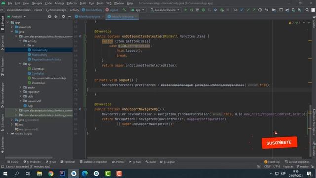 MÉTODO PARA CERRAR SESIÓN - ANDROID STUDIO | PARTE 19 смотреть онлайн