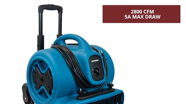 XPOWER Air Mover with Handle and Carpet Clamp смотреть онлайн